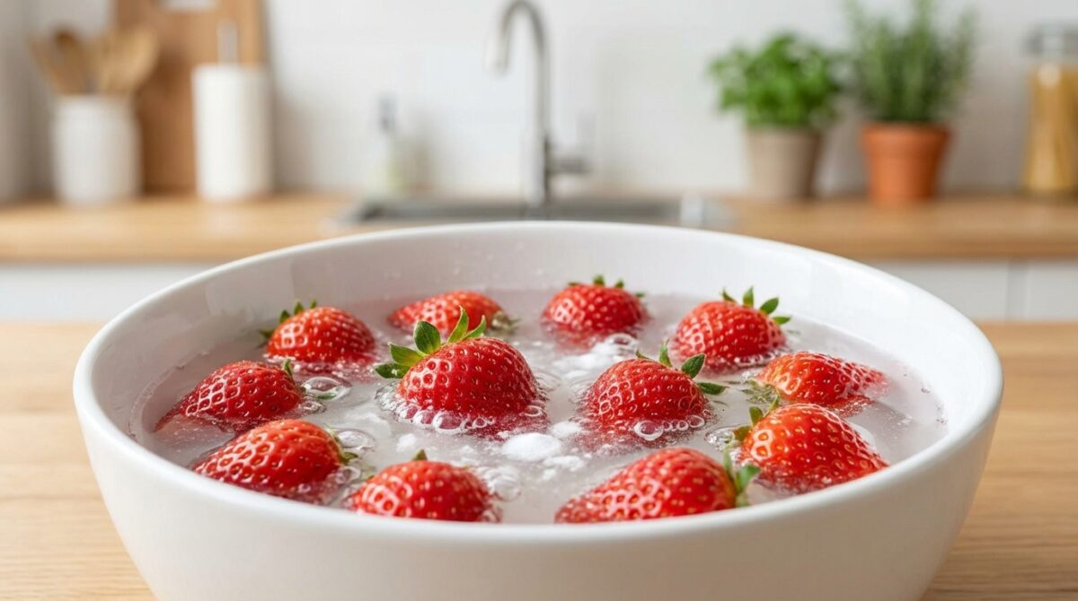 erfahren sie die beste methode, erdbeeren richtig zu waschen und pestizide effektiv zu entfernen – ganz ohne essig oder wasser, empfohlen von einem experten.