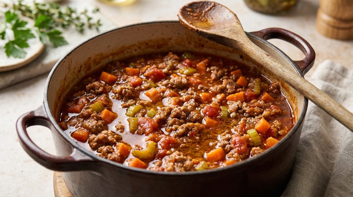 entdecken sie, wie man ragù alla bolognese zubereitet, und lernen sie den geheimen trick für einen authentischen geschmack, der ihre gäste begeistert.